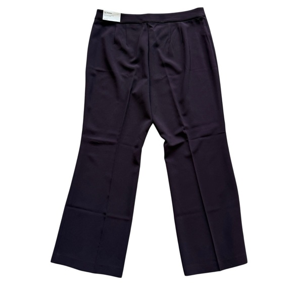 Ann Taylor Women's Curvy Fit Purple Dress Pleated Pants Size 16 Workwear Flare - Picture 6 of 9